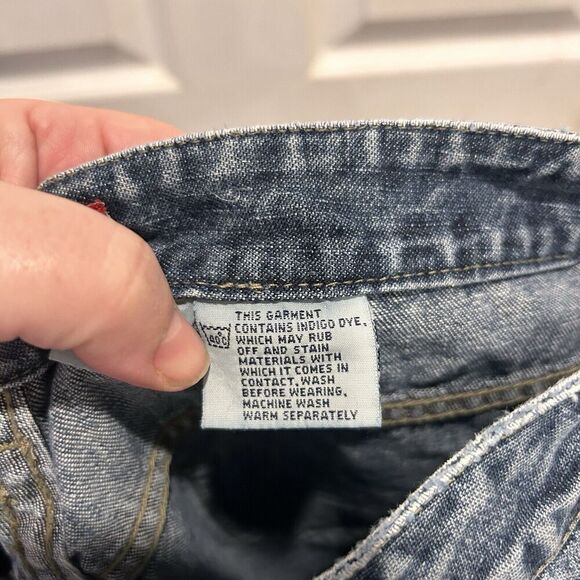 Vintage Unionbay Jeans Blue Flare Low Rise Lace Up‎ Tie Hems Y2K Size 5 Grunge - Picture 10 of 10